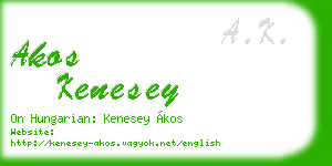 akos kenesey business card